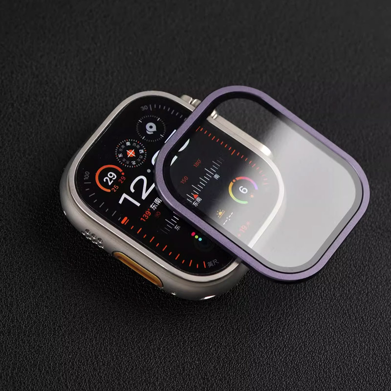 Smartwatch Screen Film - Apple Watch Ultra 用強化ガラス 49mm チタンメタルフレーム
