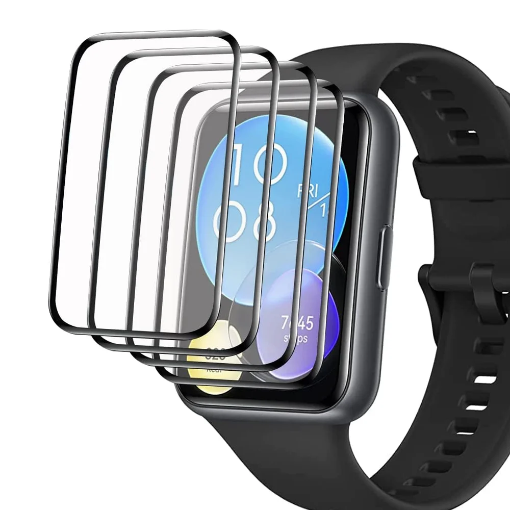 Smartwatch Screen Film - Huawei Watch用スクリーンプロテクター,強化ガラスカバー,fit2アクセサリー,スマートウォッチに適しています,9d hd,フルフィルム,ガラスではありません