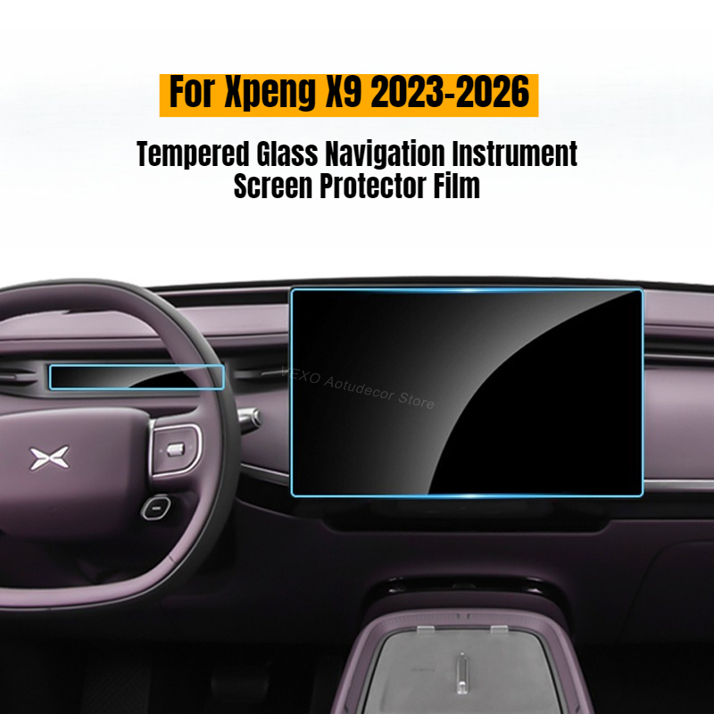 Glass Protector Auto - Xpeng GX 2026車用HD強化ガラスナビゲーションインストルメントスクリーン保護フィルム、自動車リアTV ACベントディスプレイ保護フィルム