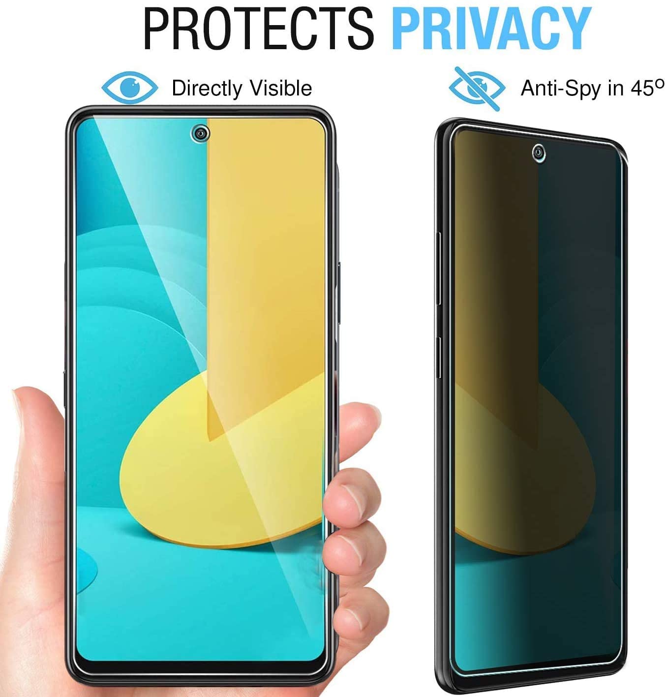 2 パックプライバシーフィルター強化ガラスフィルムアンチスパ - Privacy Filter 2Pack のレビューと価格