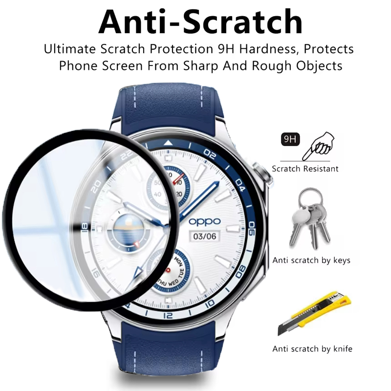 スクリーンプロテクター OPPO Watch X アンチスク - Smartwatch Screen Film のレビューと価格