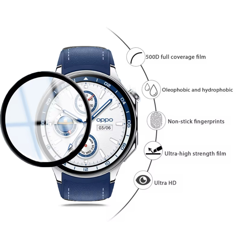 スクリーンプロテクター OPPO Watch X アンチスク - Smartwatch Screen Film のレビューと価格