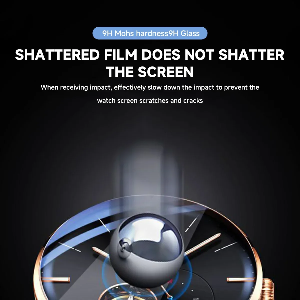26-46 ミリメートルユニバーサル強化ガラススマートウォッ - Smartwatch Screen Film のレビューと価格