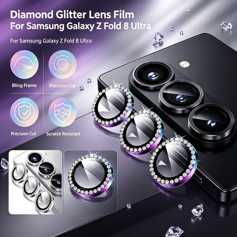 3Dラインストーンスパークリング9Hレンズ強化ガラス、Sam - Tempered Glass Screen 9H のレビューと価格